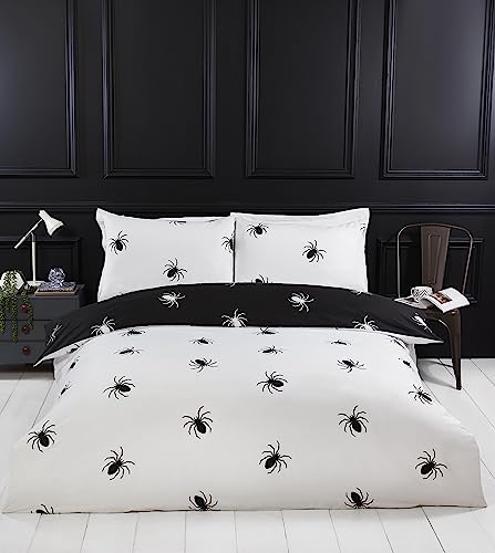 Rapport Home Monochromes Mikrofaser-Bettwäsche-Set für King-Size-Bett, wendbares Bettwäsche-Set mit schwarzer Spinne Rapport Home Monochromes Mikrofaser-Bettwäsche-Set für King-Size-Bett, wendbares Bettwäsche-Set mit schwarzer Spinne von Rapport