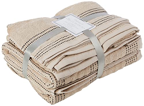 Rapport Spa Bale, 100% Baumwolle Handtuchset, Taupe von Rapport