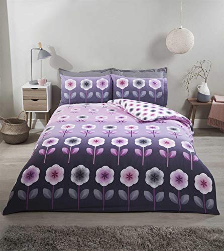 Rapport Wende-Bettwäsche-Set, Polycotton, Mauve, Carrie-King-MAUV von Rapport Home