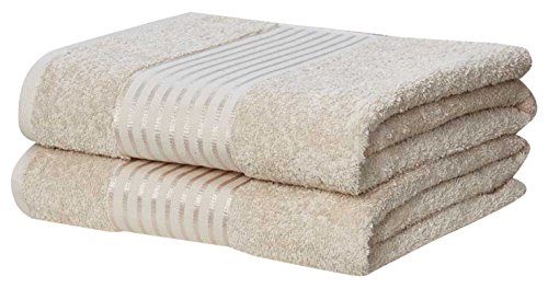 Rapport Windsor 2-teilig Handtuch Bale, 100% Baumwolle, Biscuit, 140 x 90 x 1 cm von Rapport