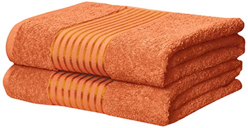 Rapport Windsor 2-teilig Handtuch Bale, 100% Baumwolle, Orange, 140 x 90 x 1 cm von Rapport