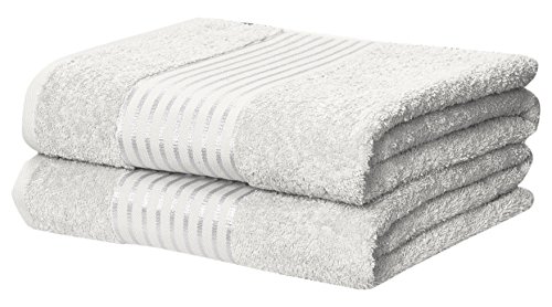 Rapport Windsor 2-teilig Handtuch Bale, 100% Baumwolle, weiß, 140 x 90 x 1 cm von Rapport