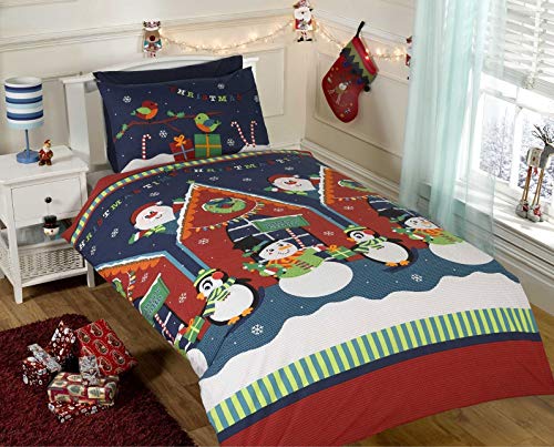 Santa's Grotto einzelner Bettbezug und Kopfkissenbezug Set von Rapport