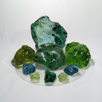 3, 5 Kg | Wunderschönes Set Mix Andara Crystal Rough Monatomic | 9 Stk von Rarekingstone