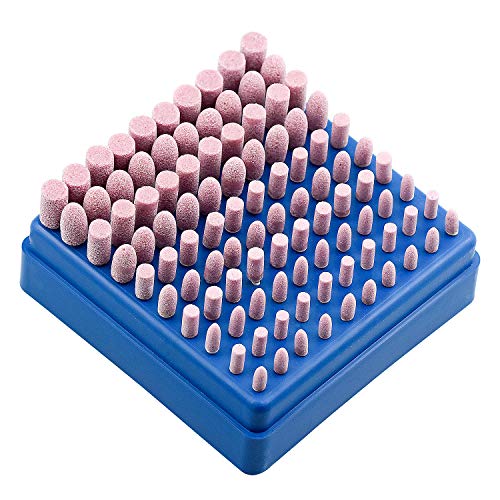 100 Stück Schleifpolitur montiert Schleifrad Rotationswerkzeug aus Stein für Dremel Rotatorenwerkzeuge 3 mm Schaft von Rarihem