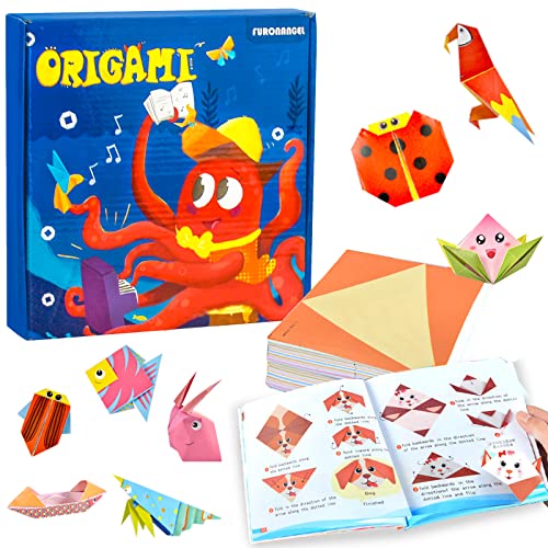 Origami-Set für Kinder, 108 Blatt Papier mit 54 Mustern, buntes Karton-Set, für Jungen und Mädchen im Alter von 3 bis 12 Jahren von Rarihem