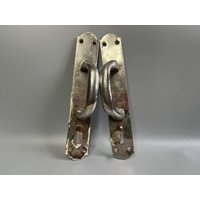 2Er Set Vintage Große Türgriff Antiker Mit Schlüsselloch Vordertürgriff Salvaged von RarityFromAfar