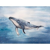 Giclèe Druck Von Original Wal Malerei, Aquarell Zeichnung, Wohnkultur Giclèe Druck Von Original Wal Malerei, Aquarell Zeichnung, Wohnkultur von RasaBear