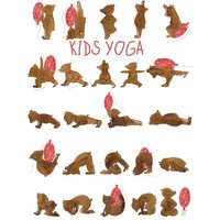 Hochwertiger Original Kunstdruck Yoga Bär Für Kinder von RasaBear