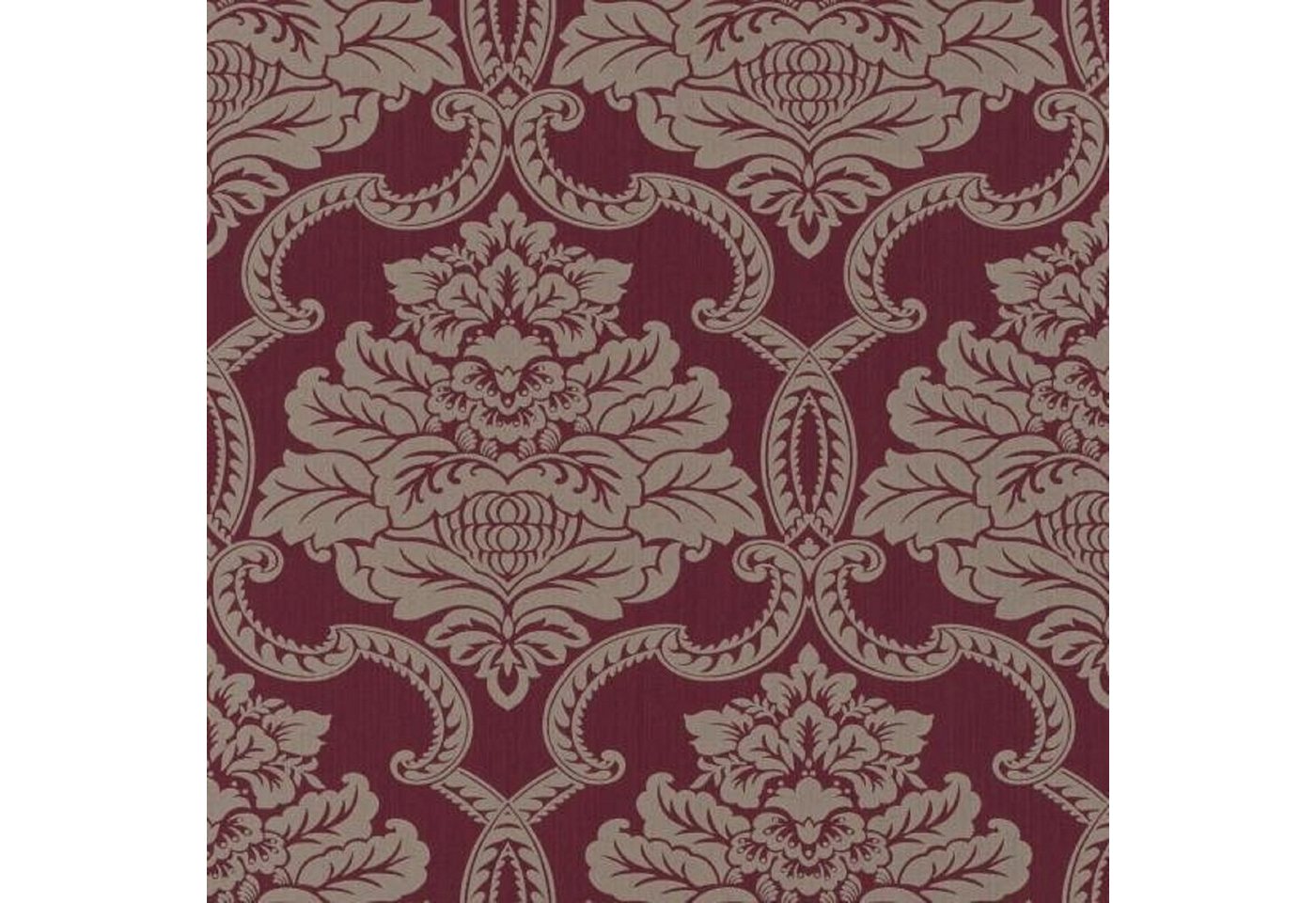 Rasch TEXTIL Vliestapete Nubia, 085241, Vliestapete Barockoptik, 0.53 m x 10.05 m, Rot von Rasch TEXTIL