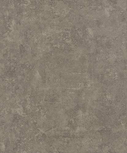 rasch Tapete 467574 aus der Kollektion Vincenza – Vliestapete in Grau im Beton-Design – 10,05m x 53cm (L x B) von Rasch