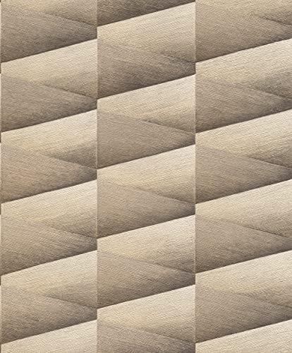 Rasch Tapeten Vliestapete (Grafisch) Gold beige 10,05 m x 0,53 m Composition 554649 von Rasch