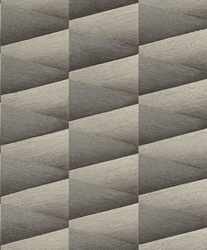 Rasch Tapeten Vliestapete (Grafisch) Schwarz silberne 10,05 m x 0,53 m Composition 554663 von Rasch
