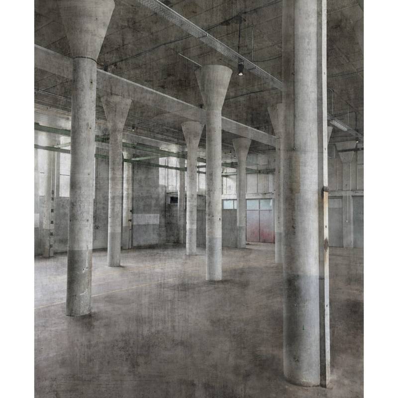 Rasch Digitaltapete Factory IV 429725 Beton Betongrau 3 m x 2,5 m von Rasch