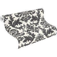 Rasch Papiertapete "Papiertapete 278507 mit Ornamenten in Schwarz und Weiß" Barock glatt Klassischer Stil von Rasch