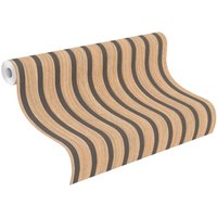 Rasch Papiertapete "Papiertapete mit Holzpaneelen in Braun", Holz, Akustikpaneel-Optik von Rasch