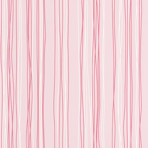 Rasch Tapete 203240 - Helle Papiertapete mit feinen Linien und Streifen in Rosa, Pink und Weiß - 10,05m x 0,53m von Rasch