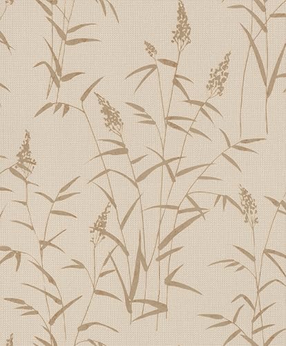 Rasch Tapete 312928 - Helle Vliestapete mit strukturiertem Hintergrund in Beige und botanischem Muster in Gold - Kollektion: Deco Style Rasch Tapete 312928 - Helle Vliestapete mit strukturiertem Hintergrund in Beige und botanischem Muster in Gold - Kollektion: Deco Style von Rasch