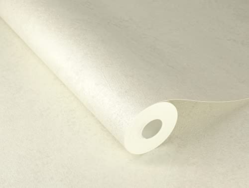 Rasch Tapete 315103 - Vliestapete Weiß Metallic Einfarbig Betonoptik Struktur aus der Kollektion Factory V von Rasch