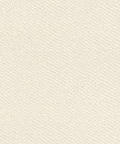 Rasch Tapete 350029 - Einfarbige Vliestapete mit diagonaler Gewebestruktur in Beige, strukturiert, modern - 10,05m x 0,53m (LxB) von Rasch