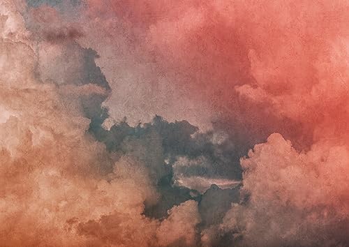 Rasch Tapete 363142 - Fototapete auf Vlies mit Wolken und Himmel in Rot und Blau - 3,00m x 4,24m (LxB) von Rasch