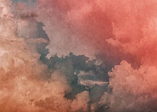 Rasch Tapete 363173 - Fototapete auf Vlies mit Wolken und Himmel in Rot und Blau - 2,65m x 3,71m (LxB) von Rasch