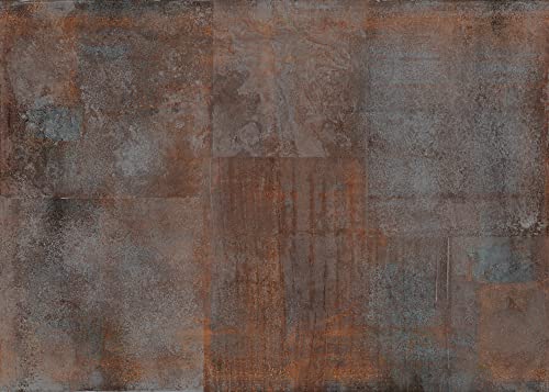 Rasch Tapete 364248 - Fototapete auf Vlies mit Metalloptik in Braun, Rostoptik - 2,65m x 3,71m (LxB) von Rasch