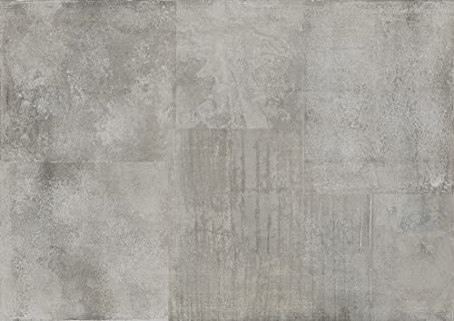 Rasch Tapete 364255 - Fototapete auf Vlies mit Metalloptik in hellem Grau, Rostoptik - 3,00m x 4,24m (LxB) von Rasch