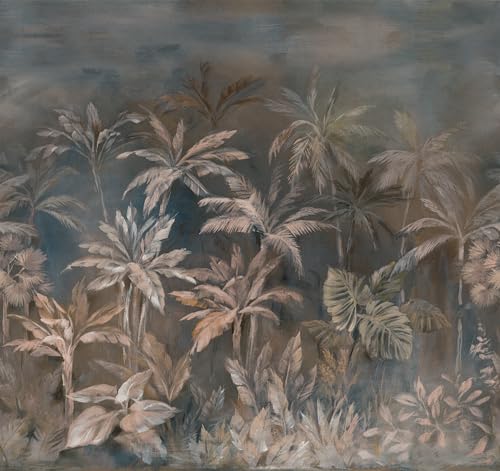 Rasch Tapete 364378 - Fototapete auf Vlies mit Palmen in Aquarelloptik in Blau und Beige aus der Kollektion Magicwalls - 3,00 m x 3,18 m (LxB) von Rasch
