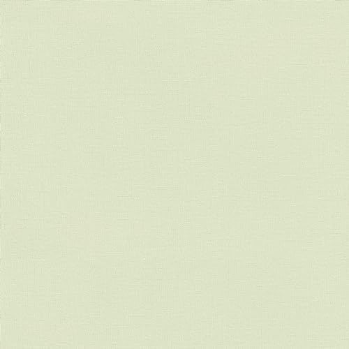 Rasch Tapete 447538 - Einfarbige Vliestapete in Hellgrün mit Leinenoptik, Textilstruktur aus der Kollektion Country Charme von Rasch