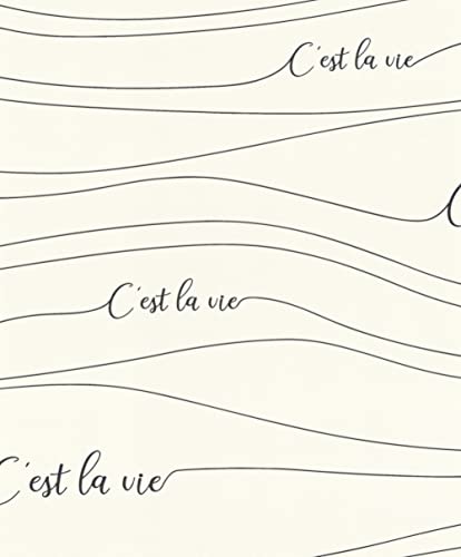 Rasch Tapete 464603 - Vliestapete in Weiß mit Schwarzer Aufschrift aus der freundin Home Collection Rasch Tapete 464603 - Vliestapete in Weiß mit Schwarzer Aufschrift aus der freundin Home Collection von Rasch