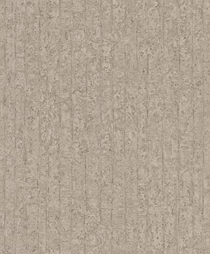 Rasch Tapete 499230 - Vliestapete Braun Grau Struktur Betonoptik Streifen aus der Kollektion Factory V von Rasch