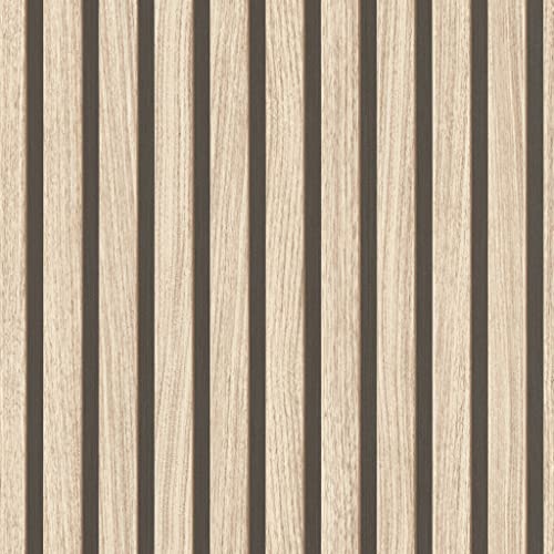 Rasch Tapete 499315 - Beige Vliestapete mit Holz-Optik, 3D-Paneele im modernen Skandi Look, Lamellenwand aus der Kollektion Factory V von Rasch