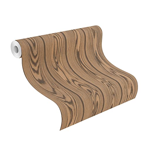 Rasch Tapete 499520 - Vliestapete in Braun mit Holzoptik, Eiche, Holz-Maserung, Holz, Leisten, Struktur von Rasch