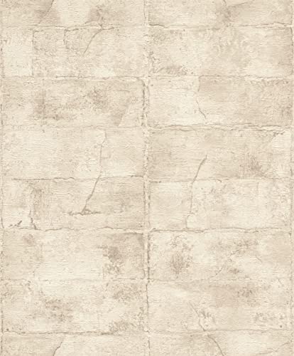 Rasch Tapeten Vliestapete (Industrial) Beige graue 10,05 m x 0,53 m Concrete 520132 von Rasch