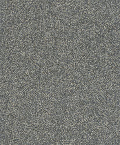 Rasch Tapeten Vliestapete (universell) Blau goldene 10,05 m x 0,53 m Concrete 520262 von Rasch