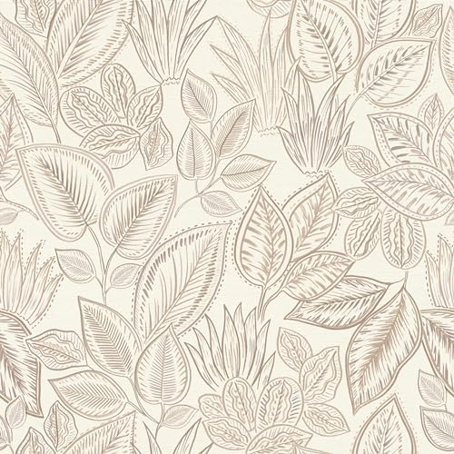 Rasch Tapete 692419 - Helle Vliestapete mit Blättern in Beige und Taupe aus der Kollektion Country Charme Rasch Tapete 692419 - Helle Vliestapete mit Blättern in Beige und Taupe aus der Kollektion Country Charme von Rasch