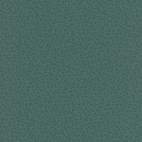 Rasch Tapete 710755 - Vliestapete mit kleinen Blumenranken in dunklem Grün aus der Kollektion Sophia - 10,05m x 0,53m (LxB) von Rasch