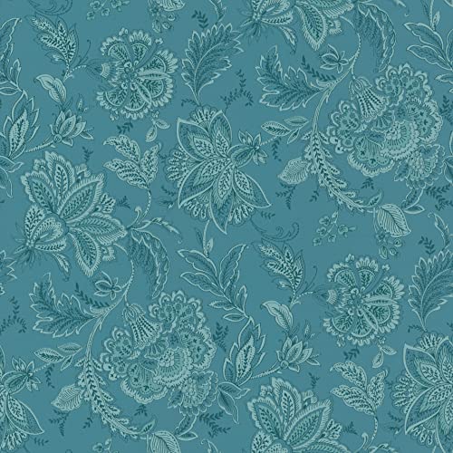 Rasch Tapete 711431 - Vliestapete mit Blumenmuster in Petrol aus der Kollektion Sophia - 10,05m x 0,53m (LxB) von Rasch