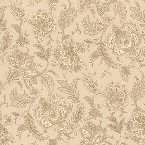 Rasch Tapete 711462 - Vliestapete mit Blumenmuster in Beige und Gold aus der Kollektion Sophia - 10,05m x 0,53m (LxB) von Rasch