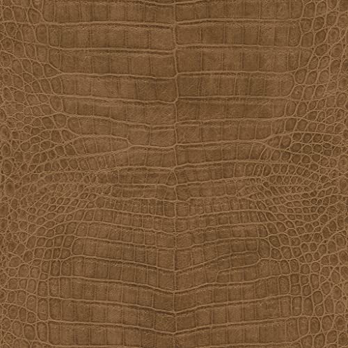 Rasch Tapete 751314 - Vliestapete mit Krokodil Lederoptik in Braun aus der Kollektion African Queen III von Rasch