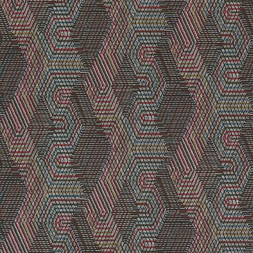 Rasch Tapete 751925 - Vliestapete mit geometrischem Textilmuster in Schwarz, Rot, Gelb, Grau aus der Kollektion African Queen - 10,05m x 0,53m (LxB) von Rasch