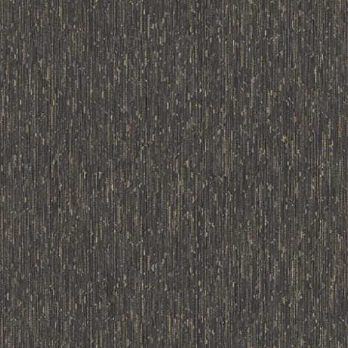 Rasch Tapete 844269 - Vliestapete in Schwarz und Gold mit feinen Dreiecken und Textilstruktur aus der Kollektion Perfecto VI - 10,05m x 0,53m (LxB) von Rasch