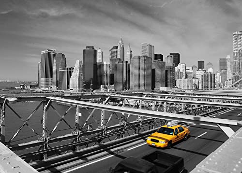 Rasch Tapete 893052 - Fototapete auf Vlies mit New York City Skyline in Schwarz Weiß - 2,65m x 3,71m (LxB) von Rasch