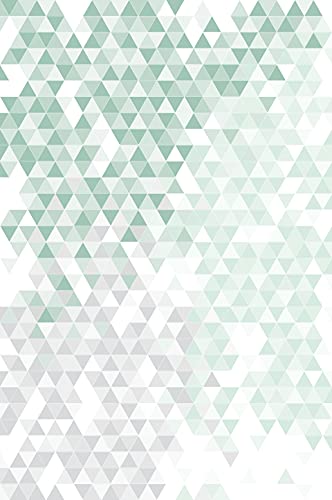 Rasch Tapeten 100815 - Fototapete mit geometrischem Motiv aus kleinen Dreiecken in Grün aus der Young Artists Kollektion - 2,80m x 1,86m (L x B) von Rasch Tapeten