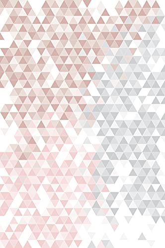 Rasch Tapeten 100822 - Fototapete mit geometrischem Motiv aus kleinen Dreiecken in Rosa aus der Young Artists Kollektion - 2,80m x 1,86m (L x B) von Rasch