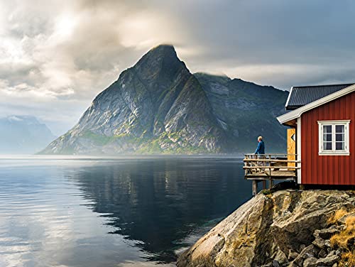 Rasch Tapeten 101119 - Fototapete mit einer norwegischen Landschaft aus der Young Artists Kollektion - 2,80m x 3,72m (L x B) von Rasch