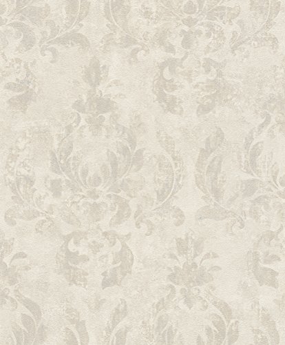 rasch Tapete 467406 aus der Kollektion Vincenza – Vliestapete mit fein skizzierten Ornamenten in Creme im klassischen Stil – 10,05m x 53cm (L x B) von Rasch