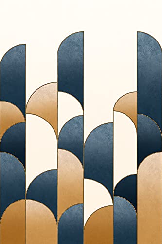 Rasch Tapeten 552164 - Fototapete mit geometrischem Motiv vor Weißem Hintergrund mit ebener Struktur - 3,00 m x 2,00 m (L x B) von Rasch