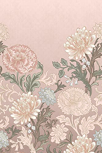 Rasch Tapeten 552249 - Fototapete mit Blüten Motiv in unterschiedlichen Farben auf Rosanem Hintergrund mit ebener Struktur -3,00 m x 2,00 m (L x B) von Rasch
